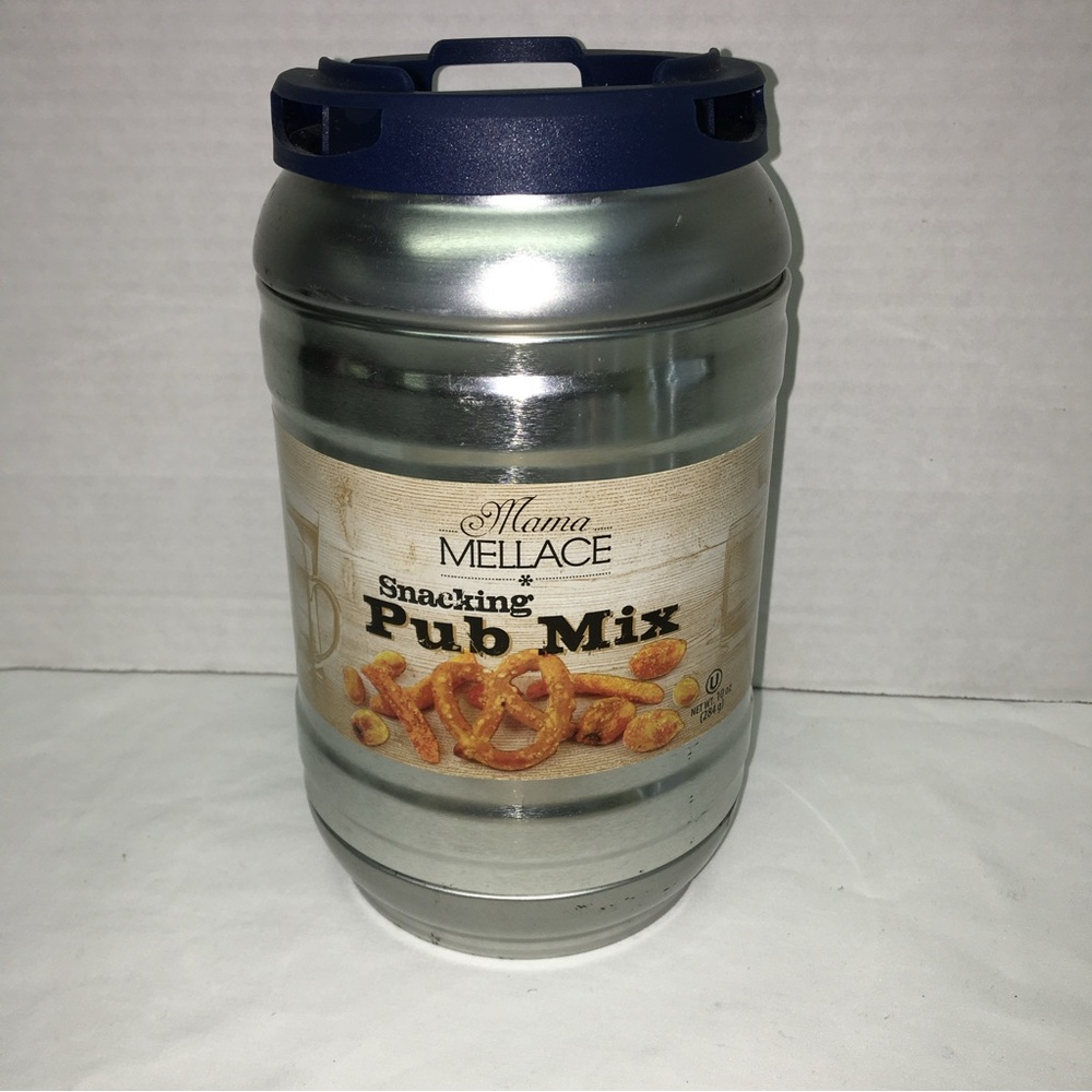 Barrel Pub Mix Tin Only- “TIN ONLY” Mama Mellace snacking Pub Mix Tin pre-owned